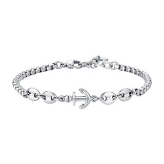 Luca Barra - Bracciale Uomo Acciaio - Ancora - Elementi Marini