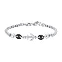 Luca Barra - Bracciale Uomo - Acciaio Ip Nero - Ancora