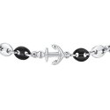 Luca Barra - Bracciale Uomo - Acciaio Ip Nero - Ancora