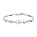 Luca Barra - Bracciale Uomo Acciaio - Ancora - Ip Rose