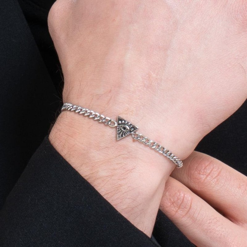 Luca Barra - Bracciale Uomo - Acciaio - Occhio Simbolico