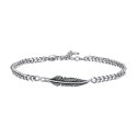 Luca Barra - Bracciale Uomo Acciaio - Piuma - Elegante