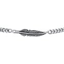 Luca Barra - Bracciale Uomo Acciaio - Piuma - Elegante