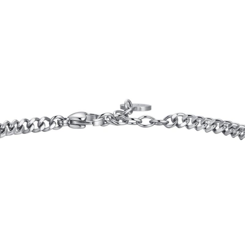 Luca Barra - Bracciale Uomo Acciaio - Piuma - Elegante