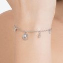 Luca Barra - Bracciale Luna - Acciaio - Zircone Bianco - Donna