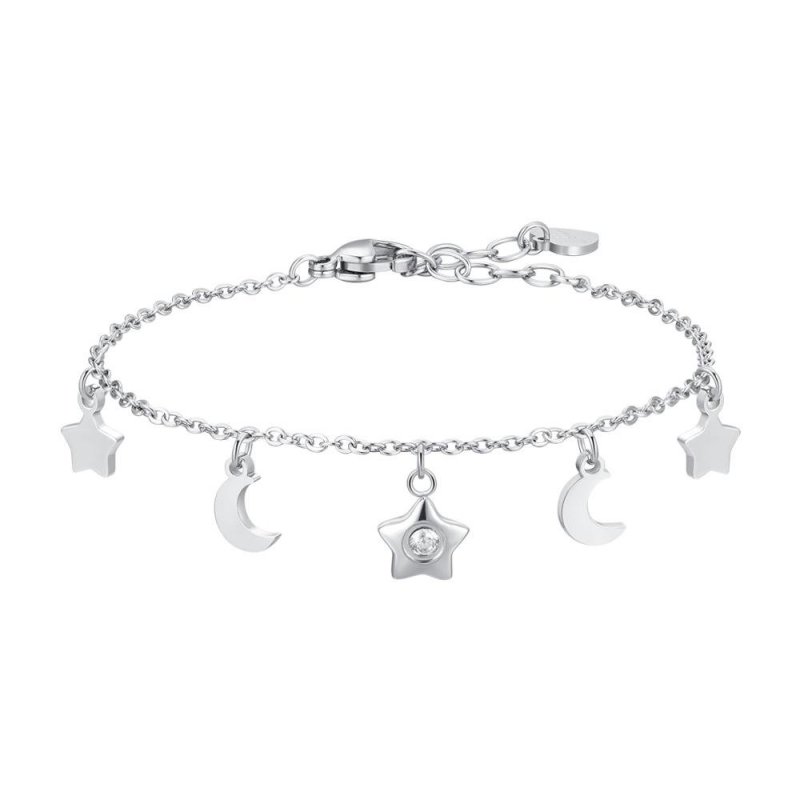 Luca Barra - Bracciale Donna Acciaio - Stella - Zircone Bianco