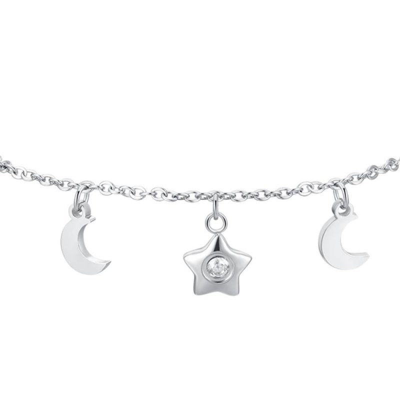 Luca Barra - Bracciale Donna Acciaio - Stella - Zircone Bianco