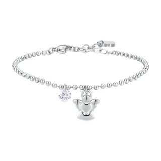 Luca Barra - Bracciale Donna - Acciaio - Angelo E Zircone Bianco