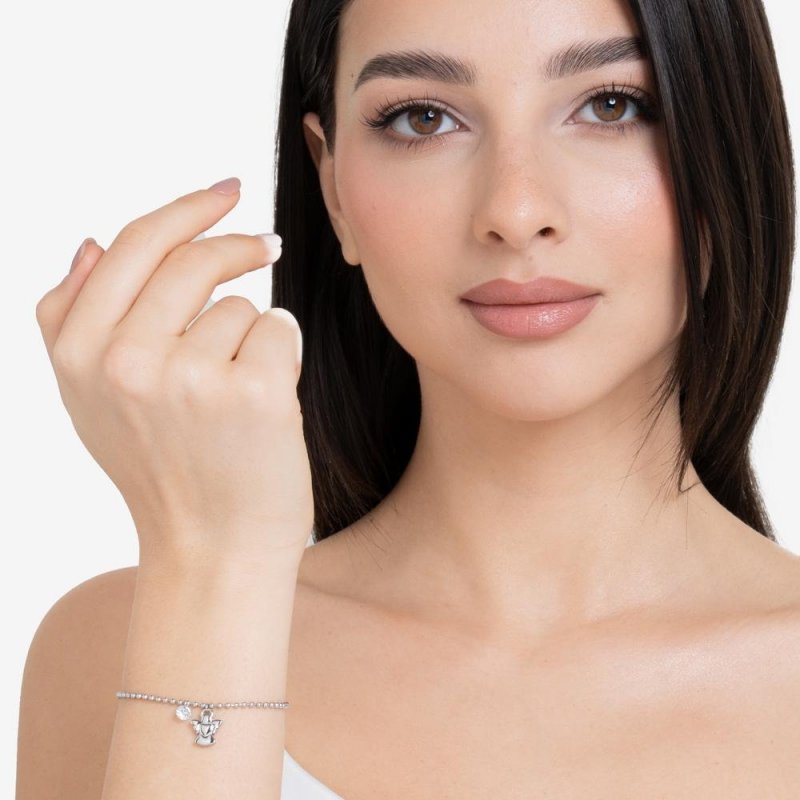 Luca Barra - Bracciale Donna - Acciaio - Angelo E Zircone Bianco