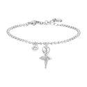 Luca Barra - Bracciale Donna - Acciaio - Ballerina - Zircone Bianco