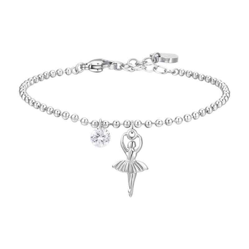 Luca Barra - Bracciale Donna - Acciaio - Ballerina - Zircone Bianco