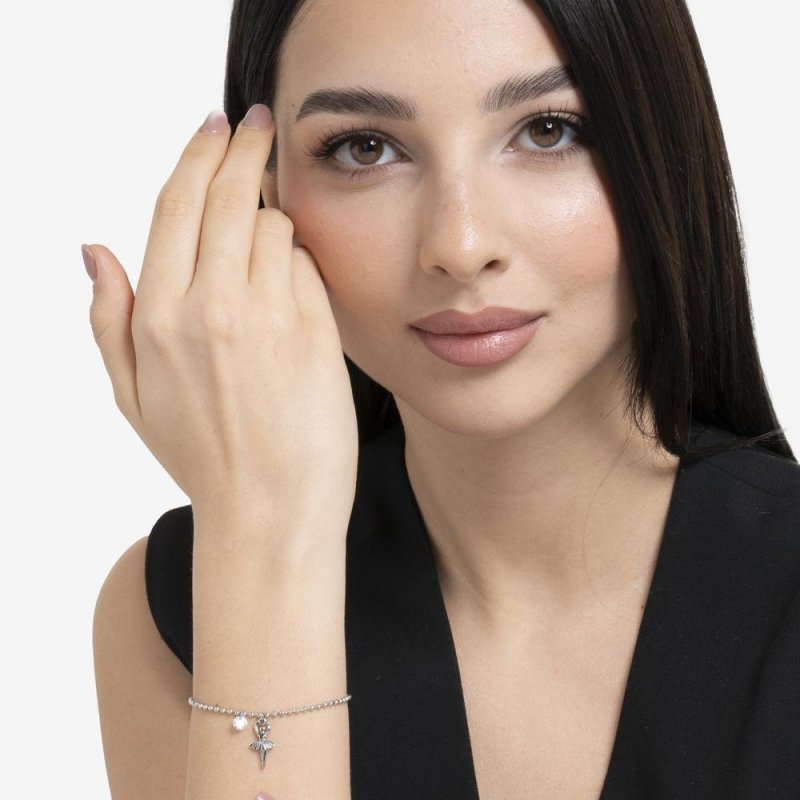 Luca Barra - Bracciale Donna - Acciaio - Ballerina - Zircone Bianco