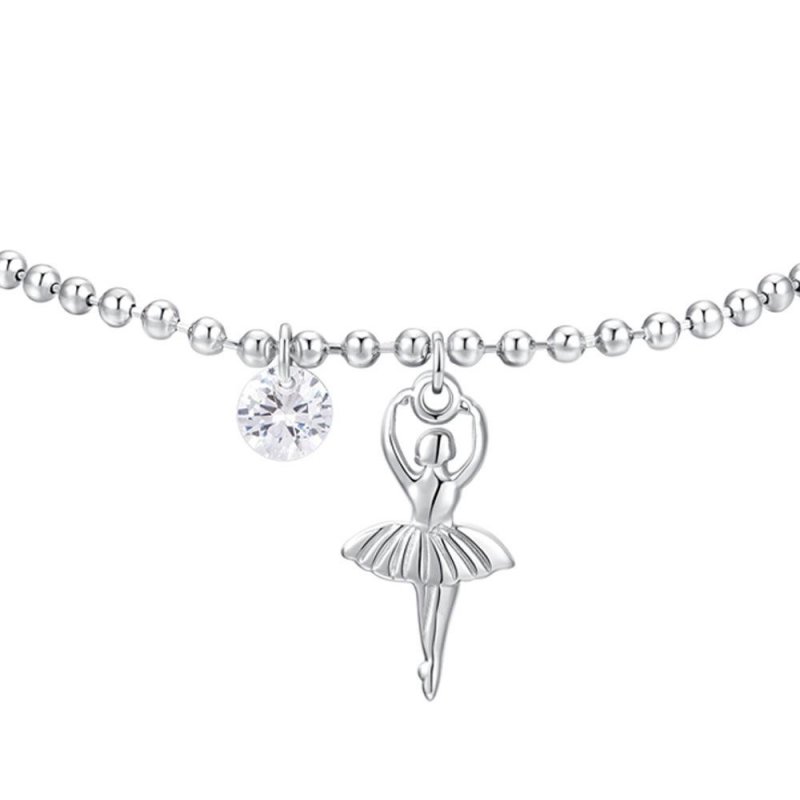Luca Barra - Bracciale Donna - Acciaio - Ballerina - Zircone Bianco