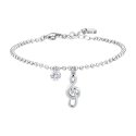 Luca Barra - Bracciale Donna - Acciaio - Nota Musicale - Zircone Bianco