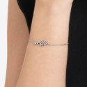 Luca Barra - Bracciale Donna - Acciaio - Serpente - Cristallo Bianco
