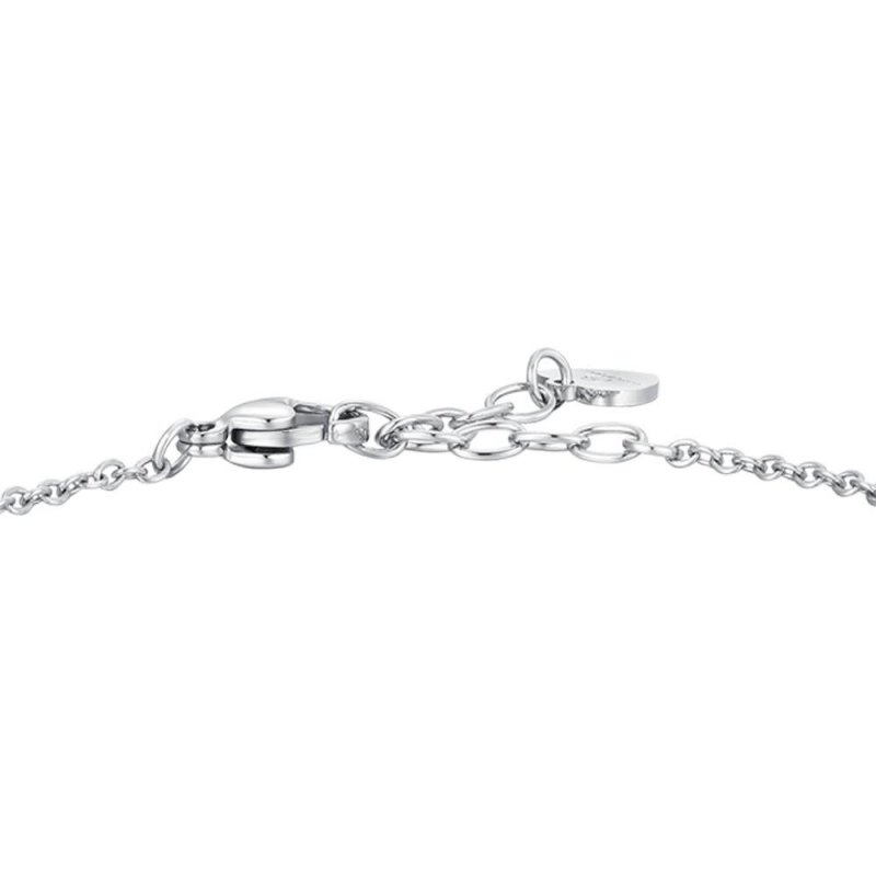 Luca Barra - Bracciale Donna - Acciaio - Serpente - Cristallo Bianco