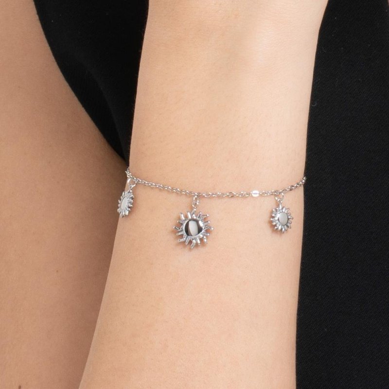 Luca Barra - Bracciale Donna In Acciaio - Sole - Eleganza