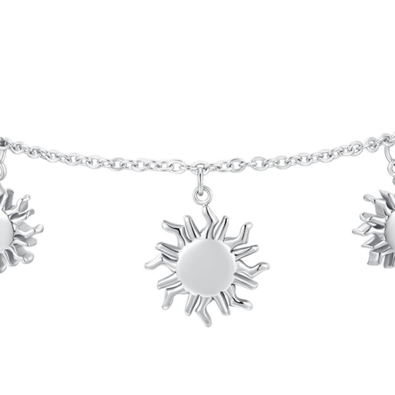 Luca Barra - Bracciale Donna In Acciaio - Sole - Eleganza