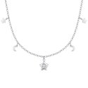 Luca Barra - Collana Donna Stella - Acciaio - Zircone Bianco