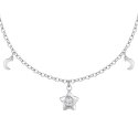 Luca Barra - Collana Donna Stella - Acciaio - Zircone Bianco
