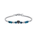 Luca Barra - Bracciale Bambino - Acciaio - Ematite Blu