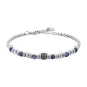 Luca Barra - Bracciale Uomo - Acciaio - Sodalite Blu