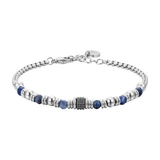 Luca Barra - Bracciale Uomo - Acciaio - Sodalite Blu
