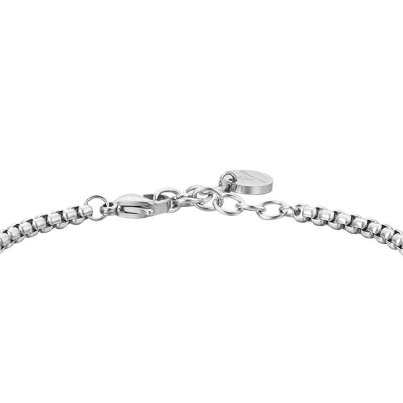 Luca Barra - Bracciale Uomo - Acciaio - Sodalite Blu