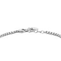 Luca Barra - Bracciale Uomo Acciaio - Agata Nera - Design Moderno