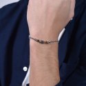 Luca Barra - Bracciale Uomo - Acciaio - Occhio Di Tigre