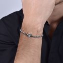 Luca Barra - Bracciale Uomo Acciaio - Albero Della Vita - Smalto Nero