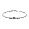 Luca Barra - Bracciale Uomo - Acciaio - Malachite Verde