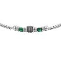 Luca Barra - Bracciale Uomo - Acciaio - Malachite Verde