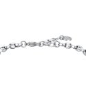 Luca Barra - Bracciale Uomo Acciaio - Rosa Dei Venti - Smalto Nero
