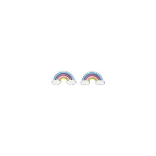 Luca Barra - Orecchini Bambina Arcobaleno - Acciaio - Smalto Multicolor