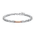 Luca Barra - Bracciale Uomo Acciaio - Elemento Ip Rose
