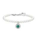 Luca Barra - Bracciale Donna - Acciaio - Perle Sintetiche - Zircone Verde