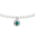 Luca Barra - Bracciale Donna - Acciaio - Perle Sintetiche - Zircone Verde
