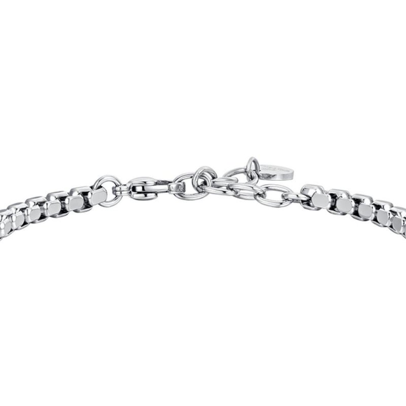 Luca Barra - Bracciale Uomo Acciaio - Ceramica Nera - Dettagli Gold