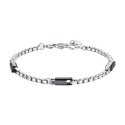 Luca Barra - Bracciale Uomo - Acciaio - Elementi Ip Black