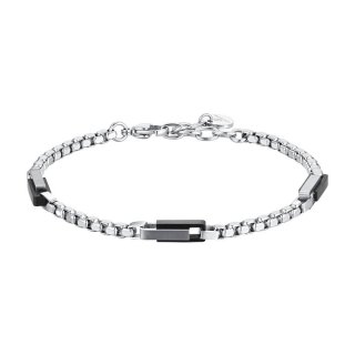 Luca Barra - Bracciale Uomo - Acciaio - Elementi Ip Black