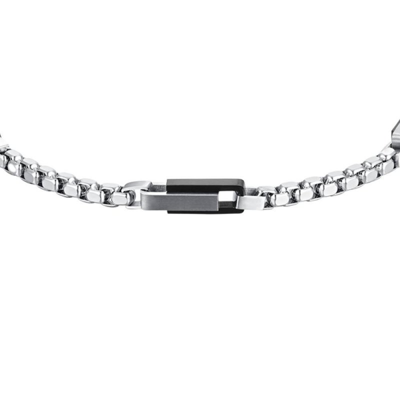 Luca Barra - Bracciale Uomo - Acciaio - Elementi Ip Black