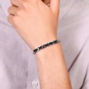 Luca Barra - Bracciale Uomo Acciaio - Ceramica Nera - Design Moderno