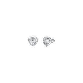 Luca Barra - Orecchini Cuore Donna - Acciaio - Zircone Bianco