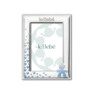 Le Bebe' - Cornice Per Foto 9X13 Cm - Sagoma Bimbo - Cuori