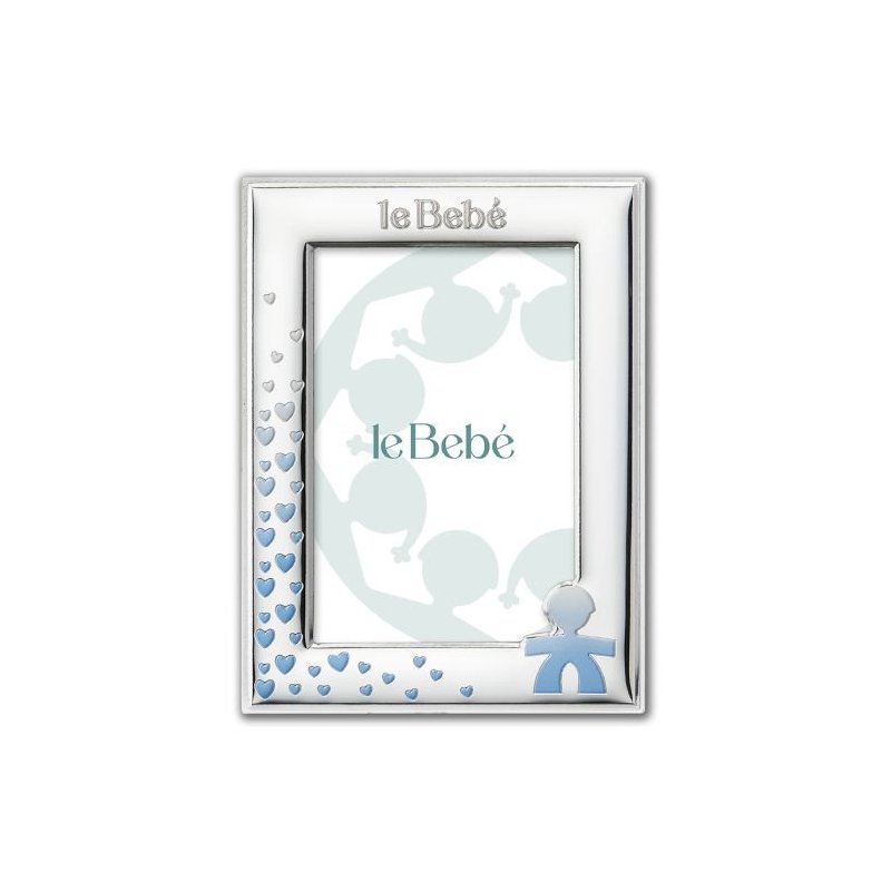 Le Bebe' - Cornice Per Foto 9X13 Cm - Sagoma Bimbo - Cuori