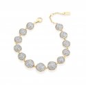 Sogni - Bracciale Elementi - Argento Dorato - Zirconi Bianchi