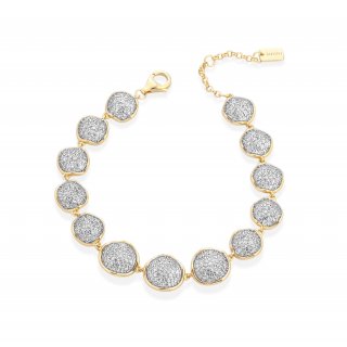 Sogni - Bracciale Elementi - Argento Dorato - Zirconi Bianchi