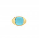 Sogni - Anello Neon Blu - Argento Dorato - Quarzo