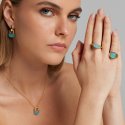 Sogni - Collana In Argento Dorato - Quarzo Neon Blu - 41-43Cm